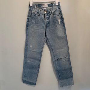 Frame Denim high rise straight leg jeans